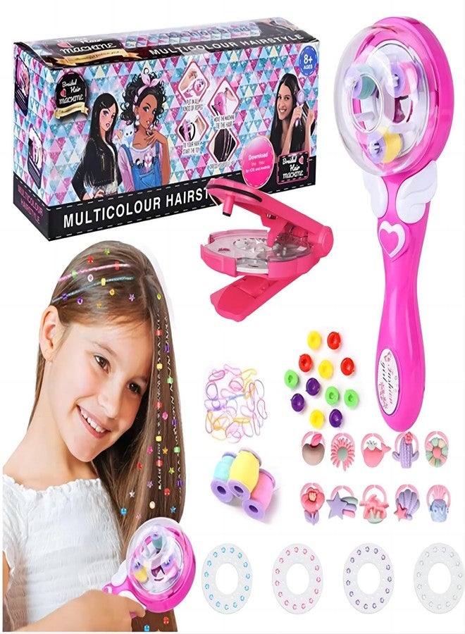 Rcxnm Kids Hair Styling Kit with Multicolor Beads, Hair Braiding Tool, DIY Hair Accessories Set, Ages 8+ - Image 1